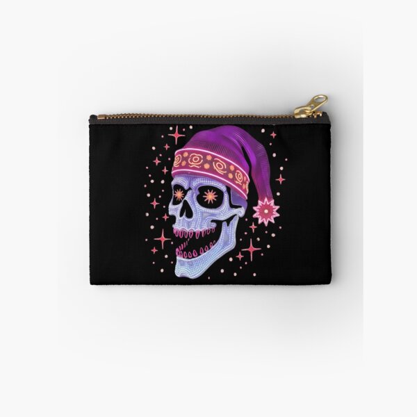Item preview, Neon Christmas Skull in Santa Hat  designed and sold by UniqueCharms.