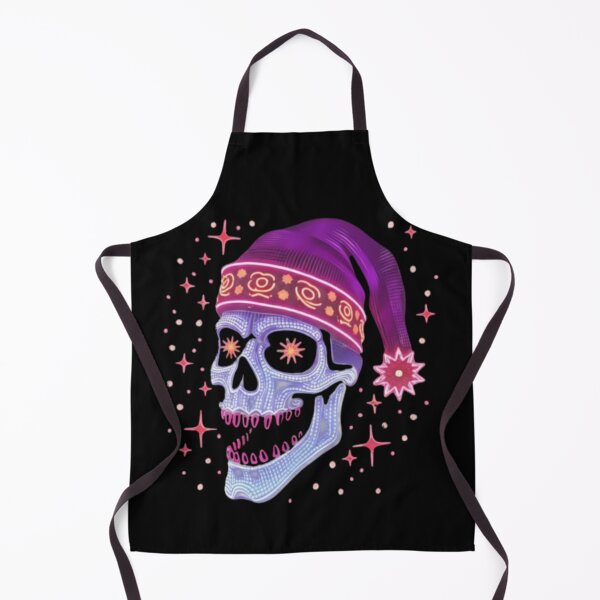 Item preview, Neon Christmas Skull in Santa Hat  designed and sold by UniqueCharms.