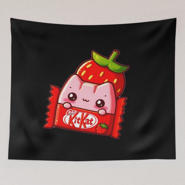 Item preview, Choco-Wafer Strawberry Cat — Transparent Sticker designed and sold by MichelleBooth1.