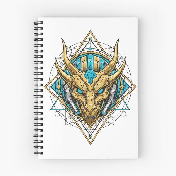 Item preview, Aureum Drakon — Cyber Geometric Dragon Logo (Gold & Teal) designed and sold by DONXX.