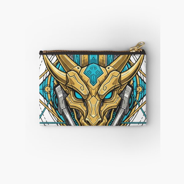 Item preview, Aureum Drakon — Cyber Geometric Dragon Logo (Gold & Teal) designed and sold by DONXX.