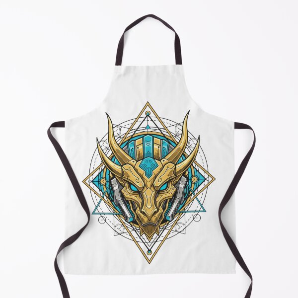 Item preview, Aureum Drakon — Cyber Geometric Dragon Logo (Gold & Teal) designed and sold by DONXX.
