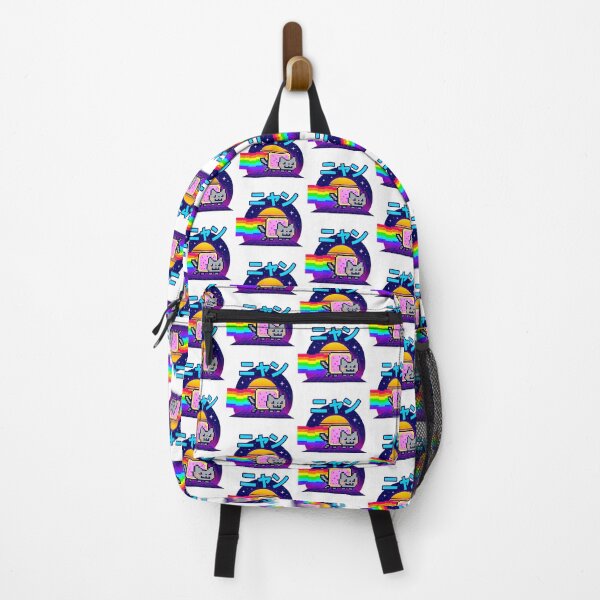 Item preview, Nyan Cat, Neon Grid Retro Aesthetic, Nyan written in Japanese katakana characters designed and sold by graphic-genie.