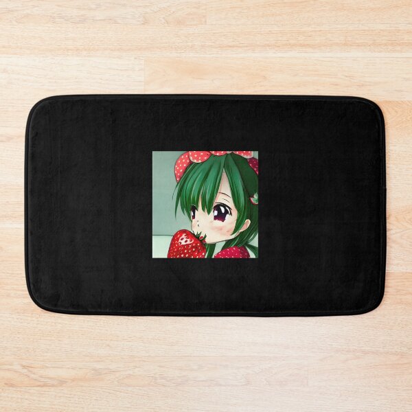 Item preview, Kawaii Strawberry Girl — Green Hair designed and sold by MichelleBooth1.