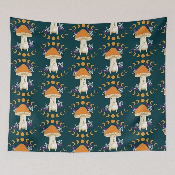 Item preview, Cute Cottagecore Mushroom Cool Moon Phases Funny Halloween designed and sold by amanthaBurn.