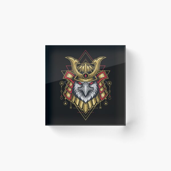 Item preview, Kensei Aegis — Samurai Eagle Mascot Logo (Gold, Red, Black) designed and sold by DONXX.