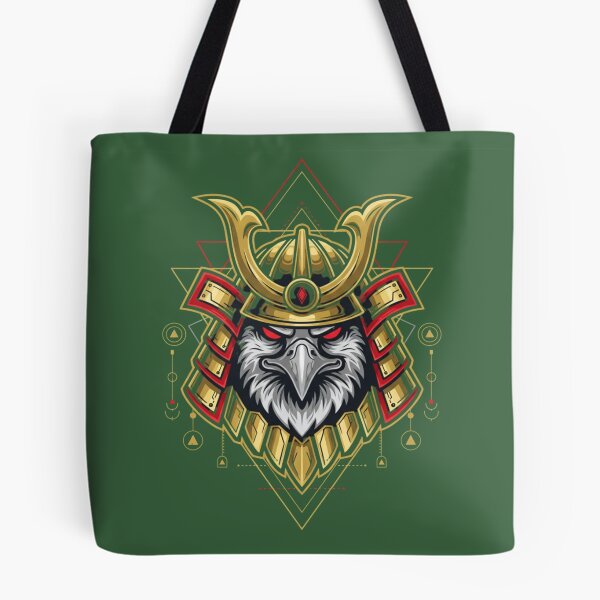 Item preview, Kensei Aegis — Samurai Eagle Mascot Logo (Gold, Red, Black) designed and sold by DONXX.