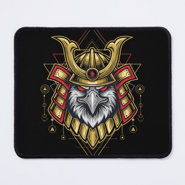 Item preview, Kensei Aegis — Samurai Eagle Mascot Logo (Gold, Red, Black) designed and sold by DONXX.