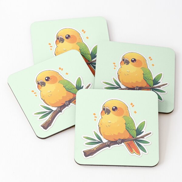 Item preview,  Fluffy Parrot Friend – Cute Bird Sticker Design designed and sold by Wildtastic .