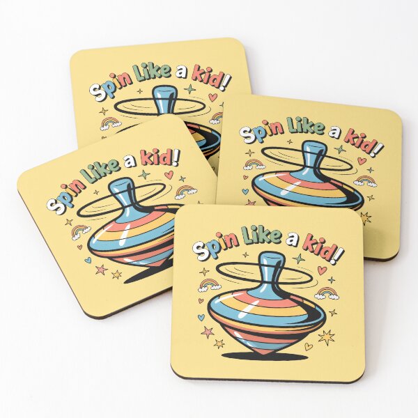 Item preview, Classic Spinning Top Surrounded by Stars, Hearts, and Mini Rainbows designed and sold by SplashTastic.