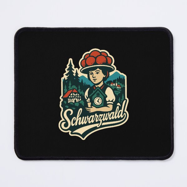 Item preview, Black Forest Girl and Cuckoo Clock - Mountain Scenery designed and sold by Boogosh.