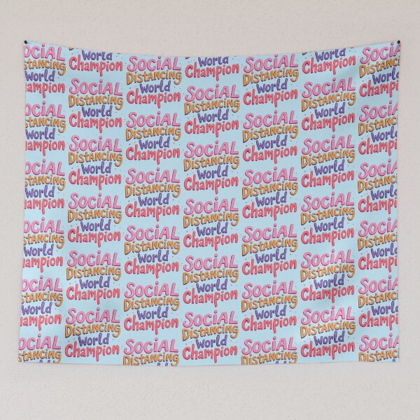 Item preview, Social Distancing World Champion Colorful Art designed and sold by SholoStudio.