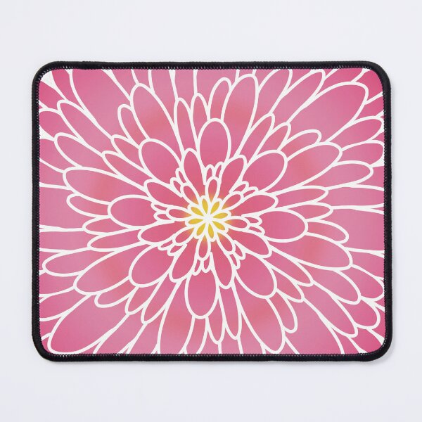 Item preview, Pink dahlia in bloom hand drawn botanical illustration designed and sold by tayaan.