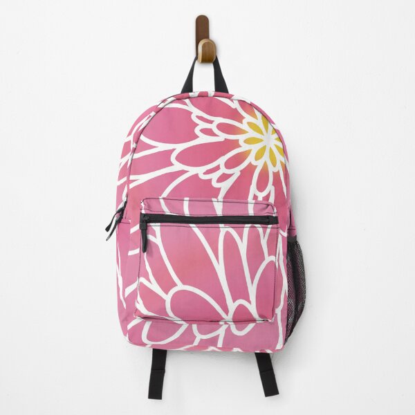 Item preview, Pink dahlia in bloom hand drawn botanical illustration designed and sold by tayaan.