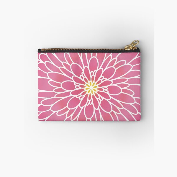 Item preview, Pink dahlia in bloom hand drawn botanical illustration designed and sold by tayaan.
