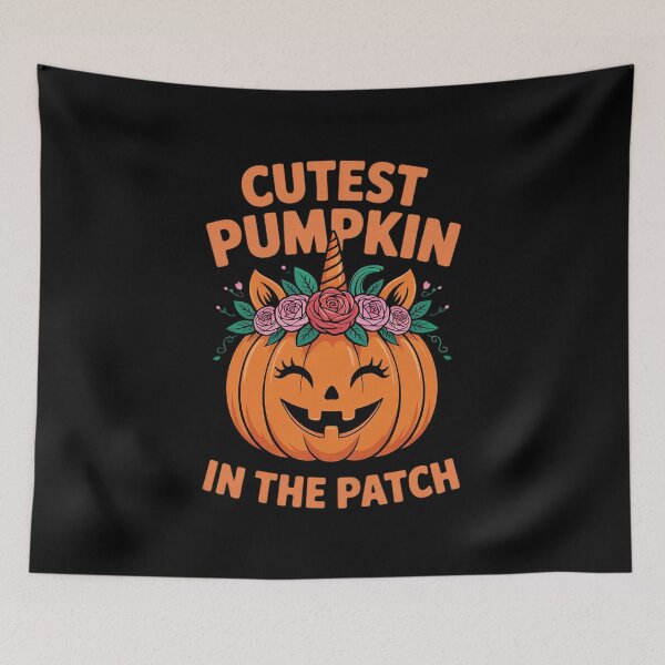 Item preview, Kids Girls Boy Cutest Pumpkin In The Patch Halloween Unicorn  designed and sold by NeomiStoreSS.