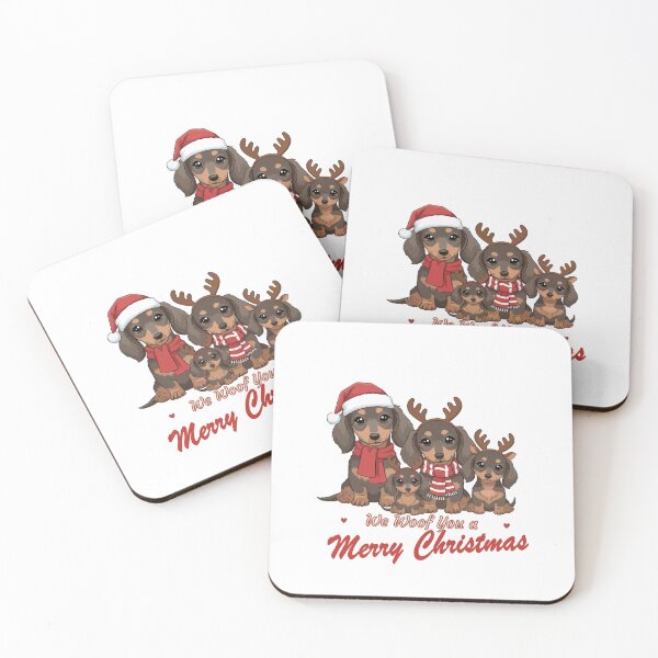 Item preview, We Woof You a Merry Christmas – Cute Dachshunds Family Design designed and sold by The Real Life Symphony.