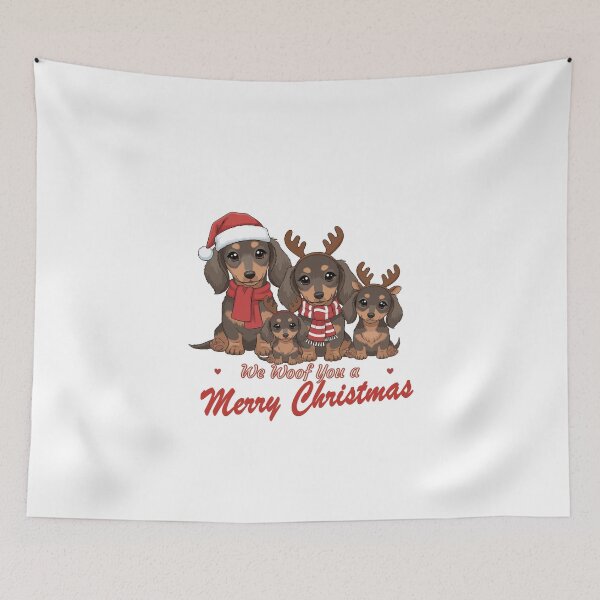 Item preview, We Woof You a Merry Christmas – Cute Dachshunds Family Design designed and sold by The Real Life Symphony.