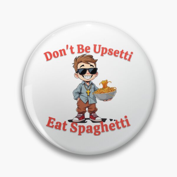 Item preview, Don't Be Upsetti Eat Spaghetti Funny Pop Art Collection designed and sold by SaucyFoodTruck.
