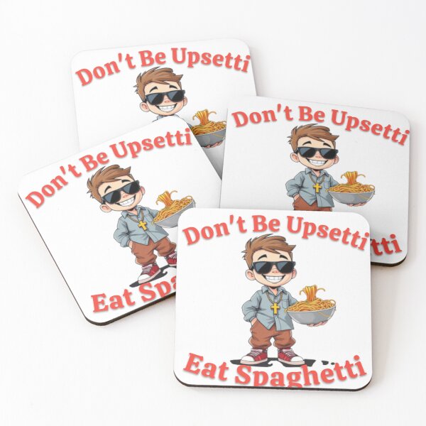 Item preview, Don't Be Upsetti Eat Spaghetti Funny Pop Art Collection designed and sold by SaucyFoodTruck.