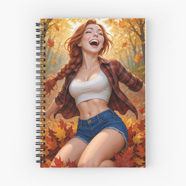 Item preview, Rowan Fletcher playing in autumn leaves  designed and sold by CathryneDelamort.
