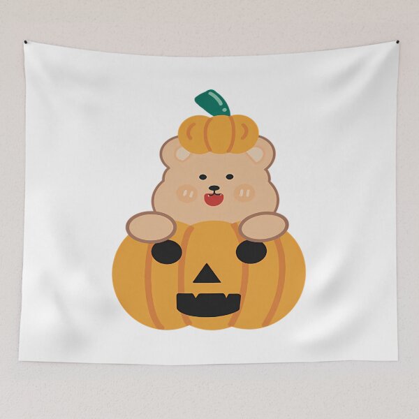 Item preview, Pumpkin Ghost And Cute Bear  Halloween Minimal  designed and sold by Neenagirl2220.
