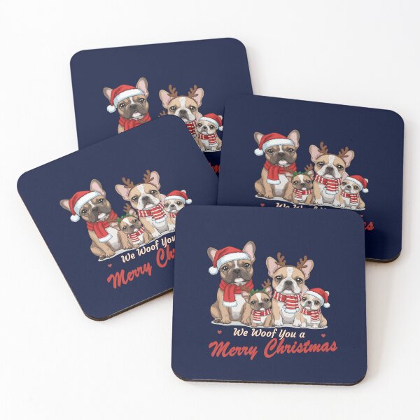 Item preview, We Woof You a Merry Christmas – Cute French Bulldog Family Design designed and sold by The Real Life Symphony.