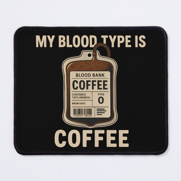 Item preview, My Blood Type Is Coffee – Funny Coffee Lover T-Shirt designed and sold by MABComics.