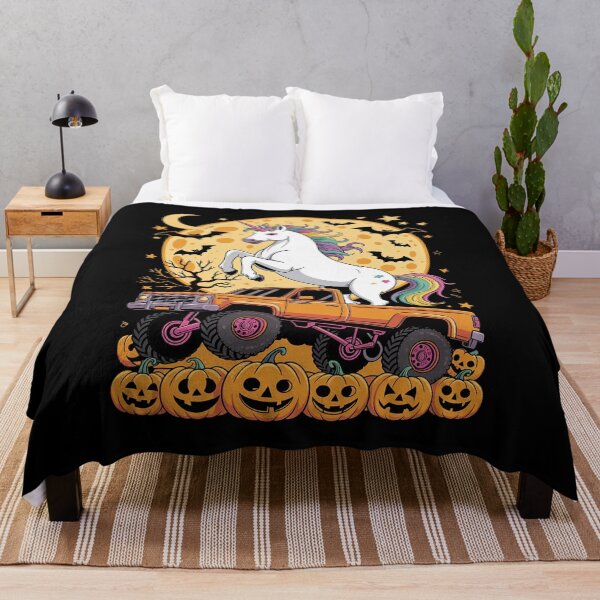 Item preview, Monster Truck Halloween Jack O Lantern Moon Pumpkin Unicorn designed and sold by NeomiStoreSS.