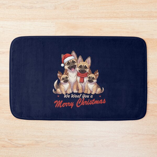 Item preview, We Woof You a Merry Christmas – Cute German Shepherd Family Design designed and sold by The Real Life Symphony.