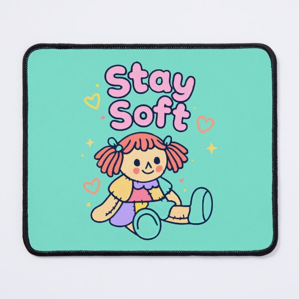 Item preview, Colorful Rag Doll Surrounded by Playful Icons and a Message of Softness designed and sold by SplashTastic.