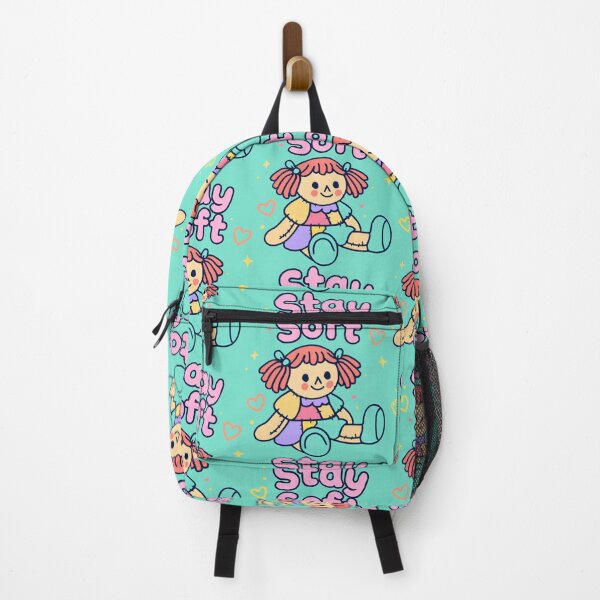 Item preview, Colorful Rag Doll Surrounded by Playful Icons and a Message of Softness designed and sold by SplashTastic.