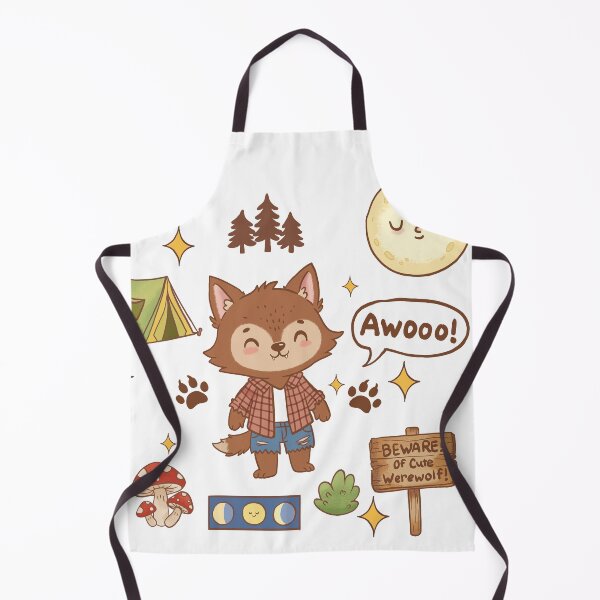 Item preview, Cute Werewolf Kawaii Camping Sticker Sheet designed and sold by Kakon-52.