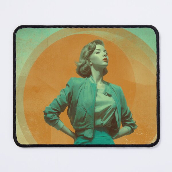 Item preview, Atomic Age Socialite — Mid-Century Modern Retro Futurism Art Print designed and sold by WartonnoArt.