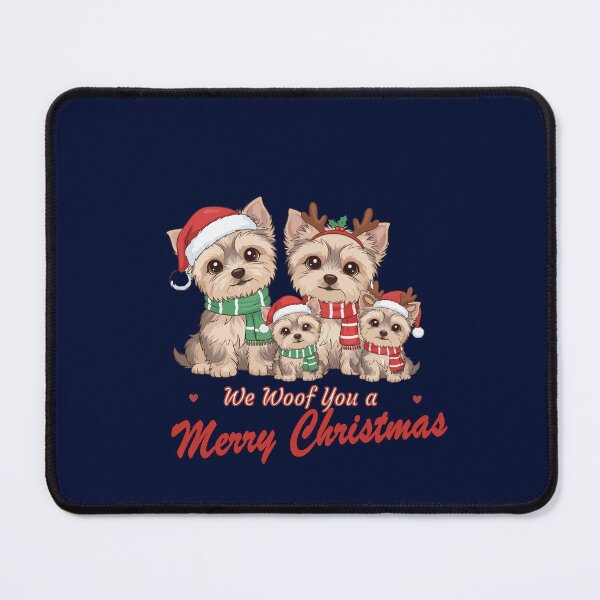 Item preview, We Woof You a Merry Christmas – Cute Yorkshire Terrier Family Design designed and sold by The Real Life Symphony.