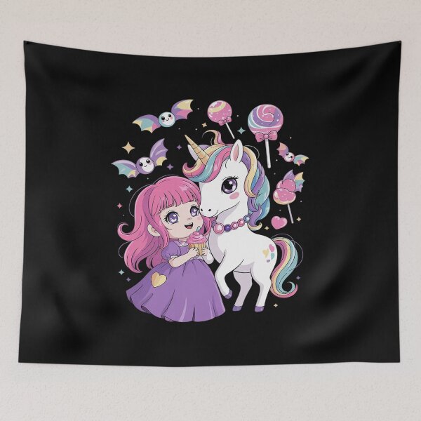 Item preview, Pastel Goth Cute Creepy Girl Unicorn Kawaii Menhera Witchy  designed and sold by NeomiStoreSS.