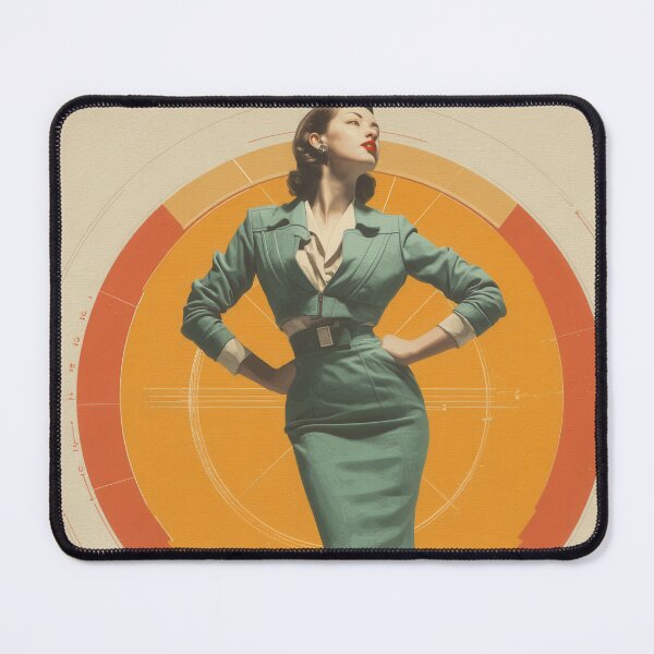 Item preview, Atomic Age Muse - Mid-Century Modern Retro Futurism Fashion Art designed and sold by WartonnoArt.