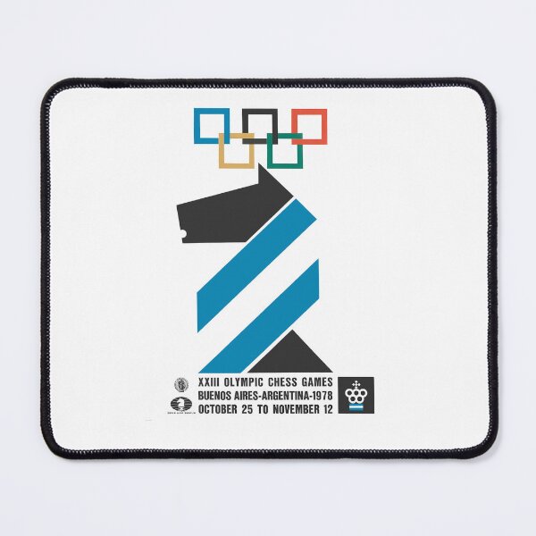 Item preview, Vintage Argentina Olympic Chess Tournament Poster Art Print designed and sold by shakmati.