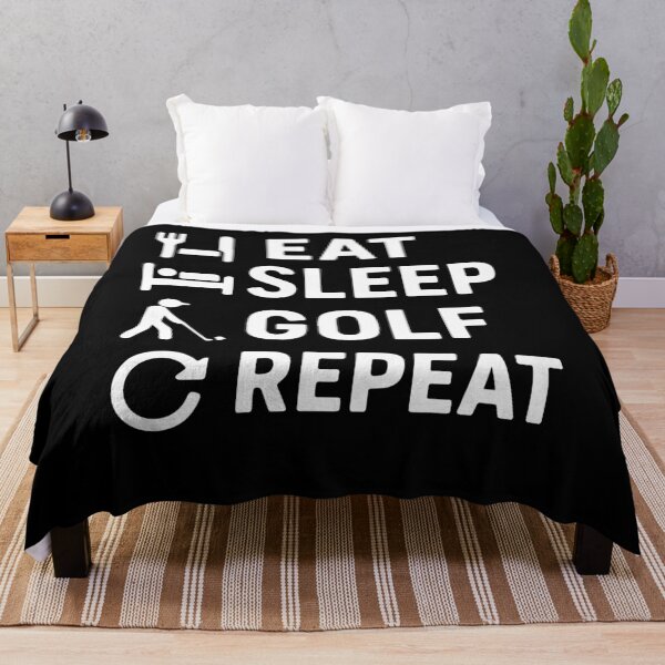 Item preview, Eat Sleep Golf Repeat Funny Golf Player Design designed and sold by LuminOrb.