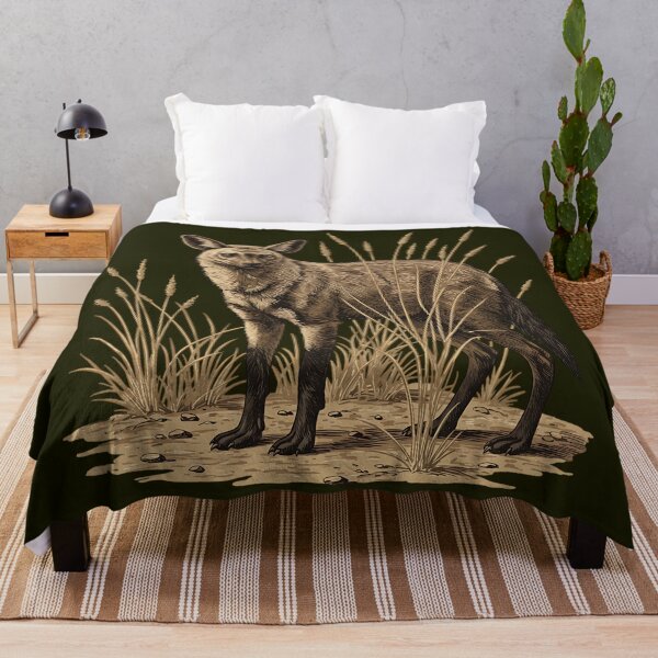 Item preview, Aardwolf Among Tall Desert Grasses Art designed and sold by BirdsnStuff.