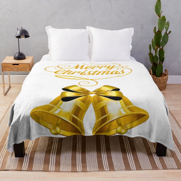 Item preview, Elegant Golden Bells Merry Christmas Design designed and sold by B-M-Store.