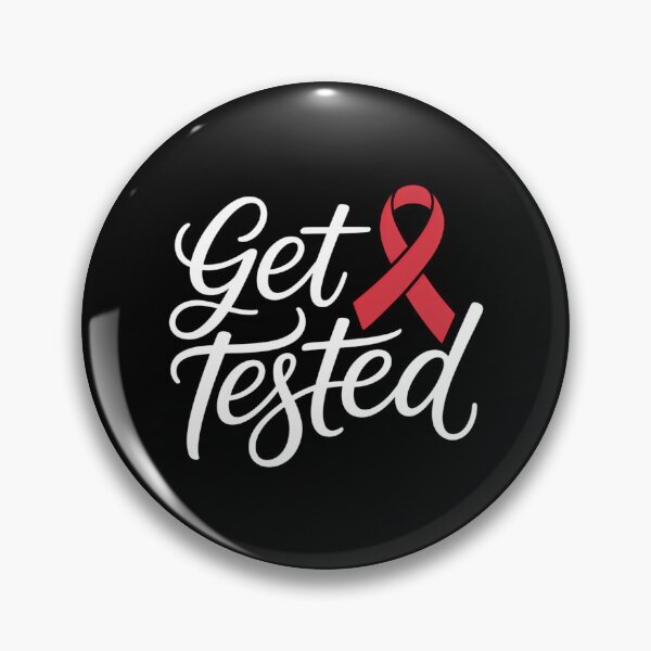 Item preview, Get Tested HIV Aids Awareness Red Ribbon World AIDS Day designed and sold by Bandikonsalez.