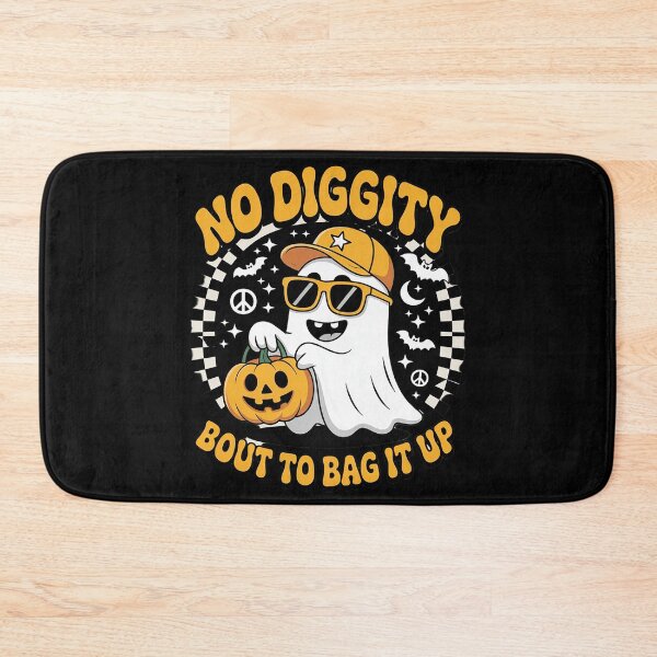 Item preview, Retro Halloween Ghost No Diggity Bout to Bag it Up Kids  designed and sold by HuValverdeArt.