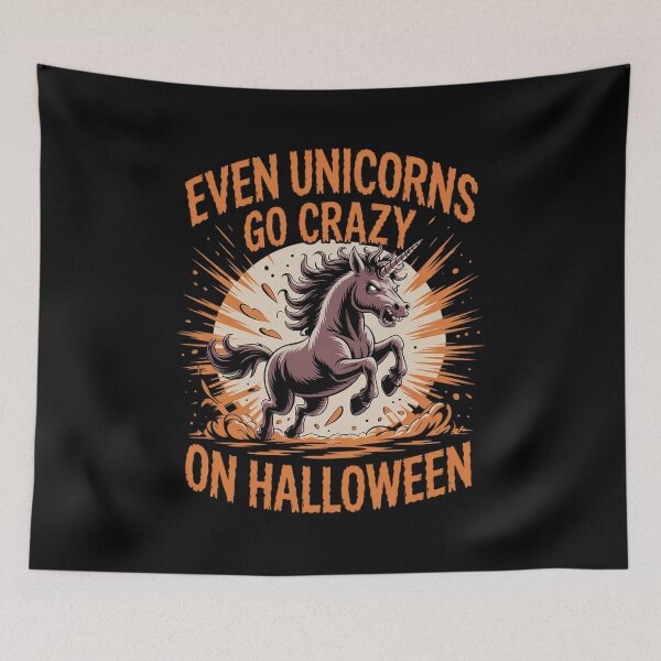 Item preview, Scary Zombie Unicorn, Unicorns go Crazy on Halloween  designed and sold by HuValverdeArt.