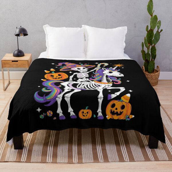 Item preview, Skeleton Riding Skeleton Unicorn Halloween Costume designed and sold by HuValverdeArt.