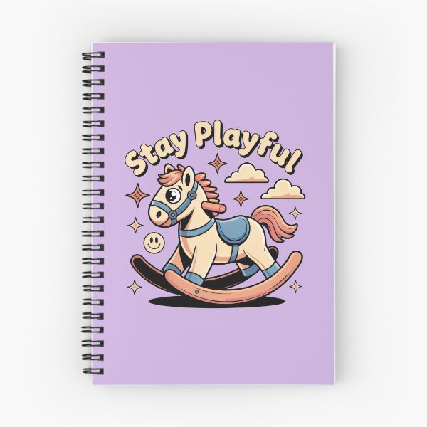 Item preview, Pastel-Colored Rocking Horse with Uplifting Message and Childlike Decorative Touches designed and sold by SplashTastic.