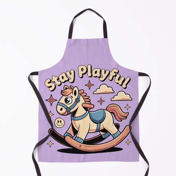 Item preview, Pastel-Colored Rocking Horse with Uplifting Message and Childlike Decorative Touches designed and sold by SplashTastic.
