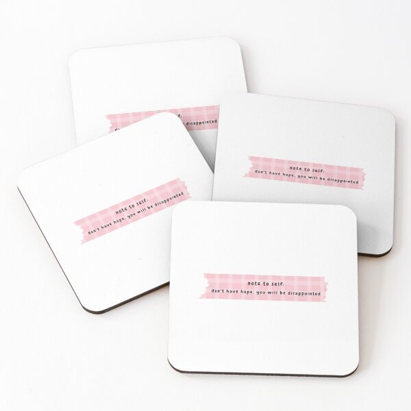 Item preview, note to self: don't have hope you will be disappointed (pink version) designed and sold by Hi-kari.
