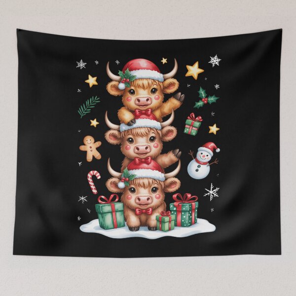 Item preview, Cute Highland Cow Christmas designed and sold by Bandikonsalez.