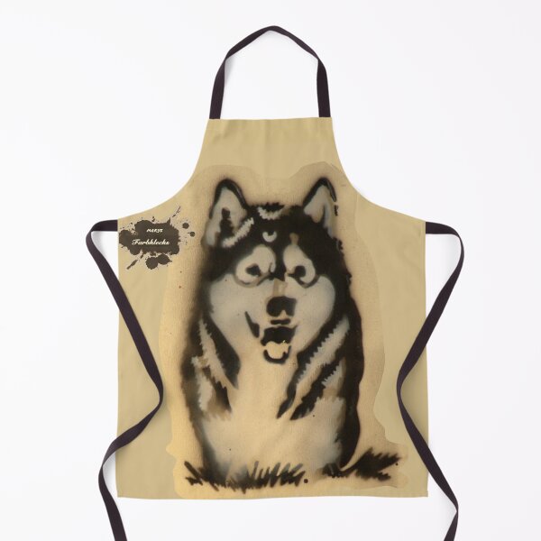 Item preview, A husky lies in the grass designed and sold by marysfarbklecks.